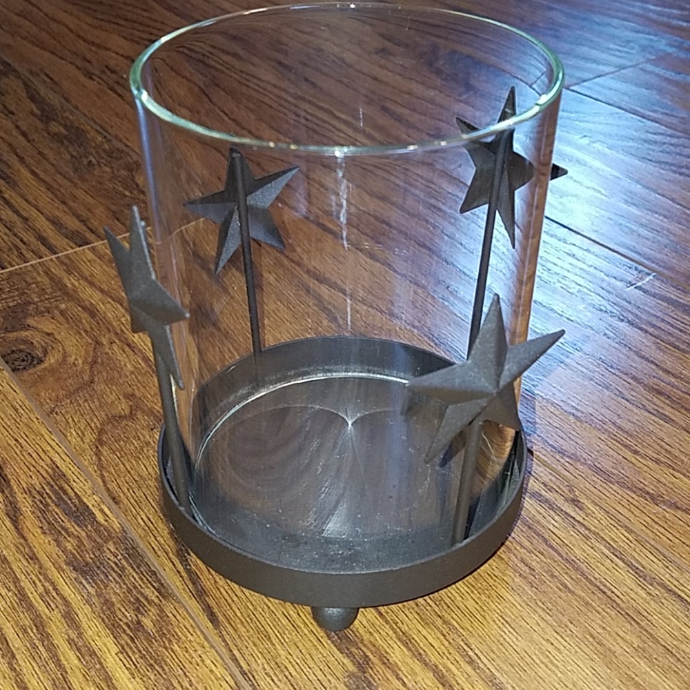 Glass hurricane votive holder - Picture 3 of 3